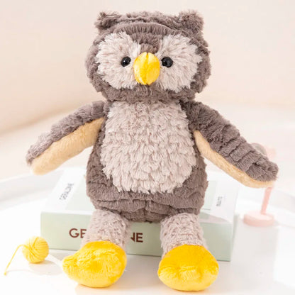 peluche hibou gris apaisante rassurante sommeil enfant