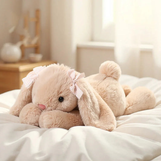 peluche lapin coton beige apaisant réconfortant sommeil