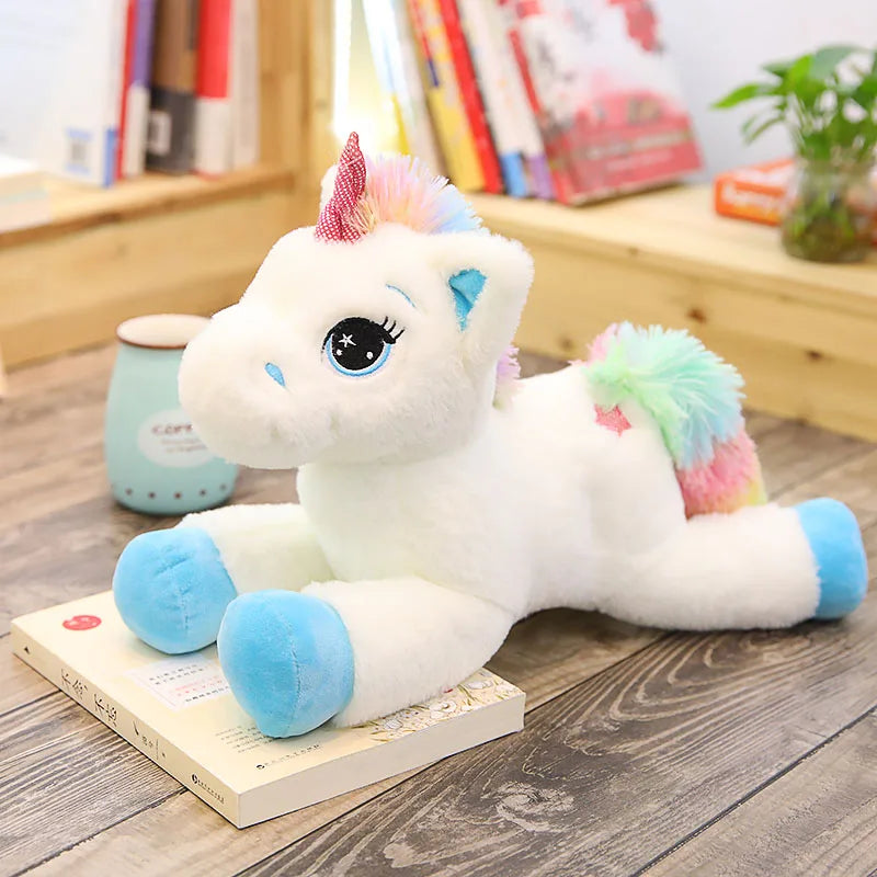 peluche licorne bleu douce