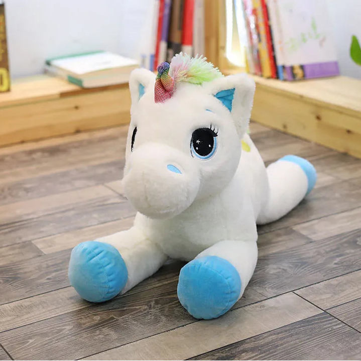 peluche licorne bleu