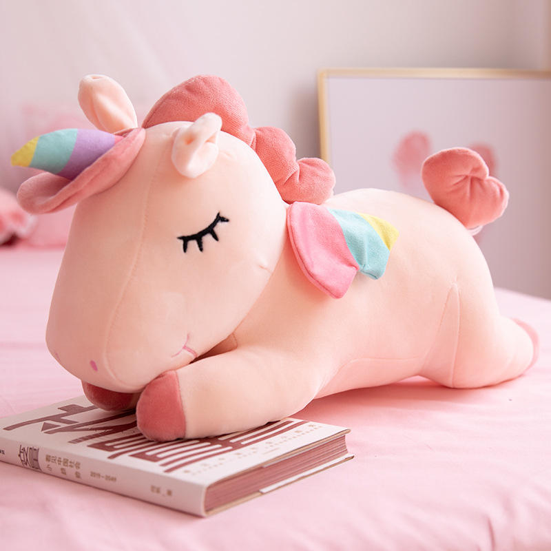 peluche licorne rose endormie cadeau fille
