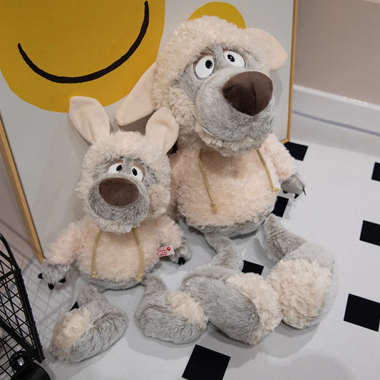 peluche loup gris douce sommeil apaisante rassurante enfant