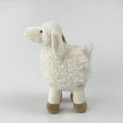 peluche mouton blanc douce apaisante mignonne vue de cote