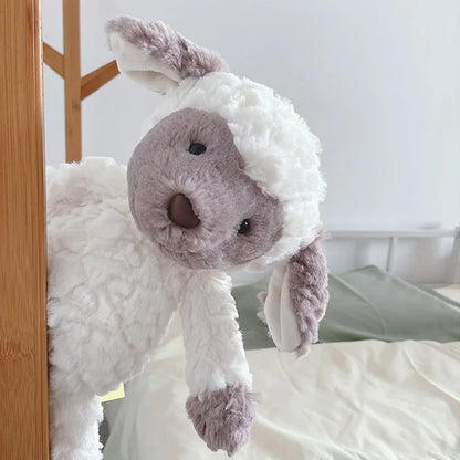peluche mouton blanc face gris décoration chambre enfant bébé