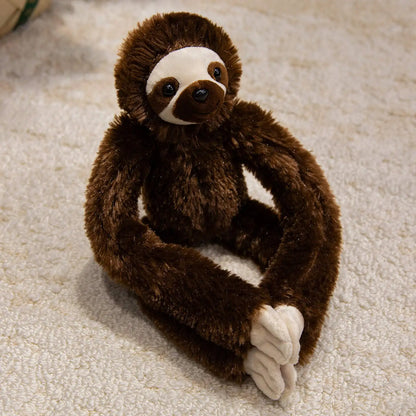 peluche paresseux marron