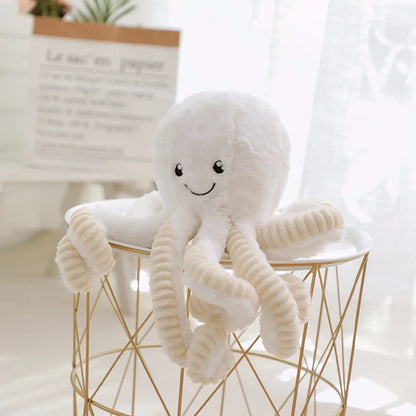 peluche pieuvre blanc coton doux apaisant sommeil enfant