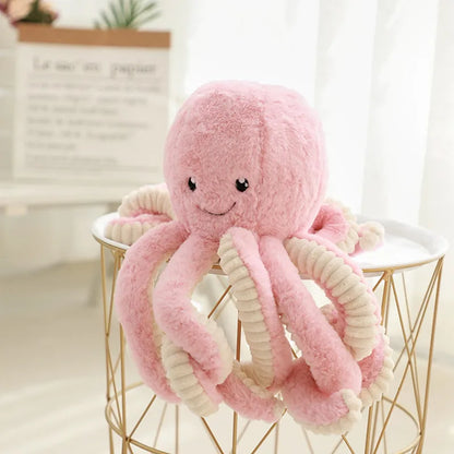peluche pieuvre rose coton doux apaisant sommeil enfant