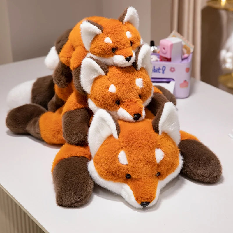 peluche renard moelleux 30 45 60 cm rassurant