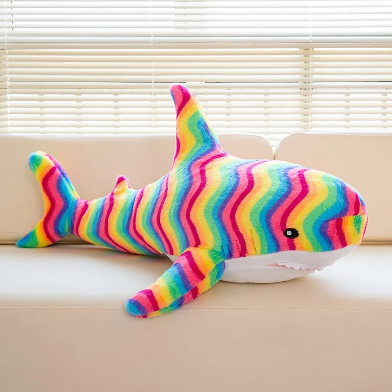 peluche requin arc en ciel apaisante rassurante sommeil enfant