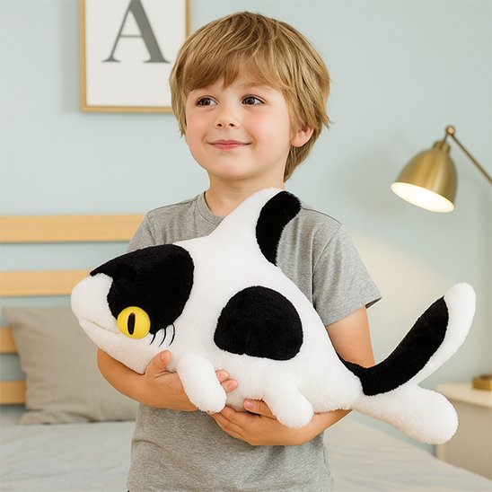 Peluche requin chat
