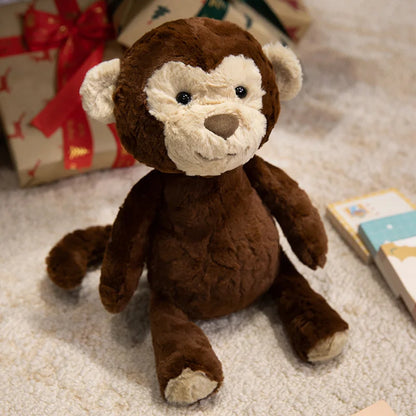 peluche singe marron