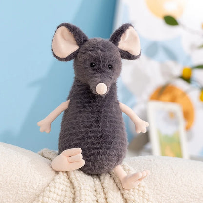 peluche souris gris pour bébé enfant cadeau sommeil