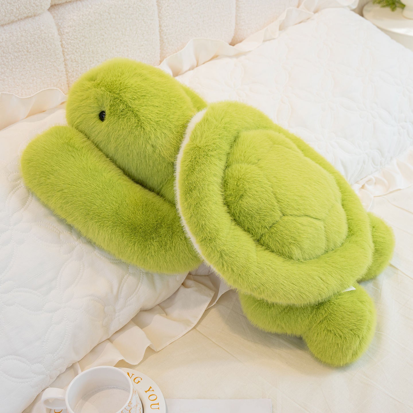 peluche tortue verte mignonne decoration chambre enfant
