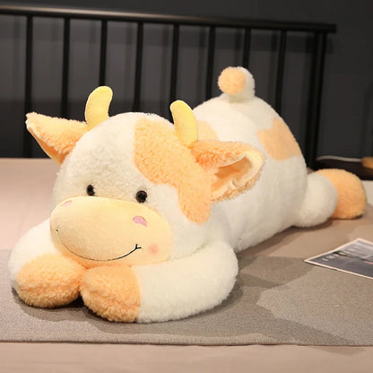 peluche vache jaune coton doux sommeil apaisant garçon fille