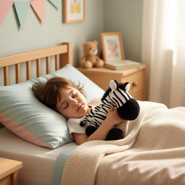 peluche zebre douce réconfortante apaisante cadeau enfant endormi