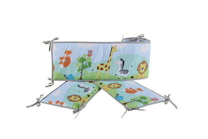 tour de lit animaux jungle pour lit barreaux