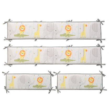 tour de lit bébé animaux doux protecteur 4 pièces