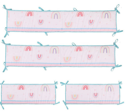 tour de lit bébé arc-en-ciel 4 pièces