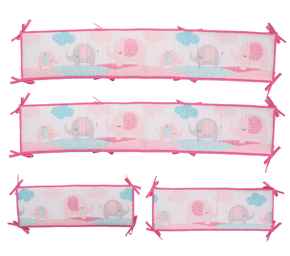 tour de lit bébé fille 4 pièces