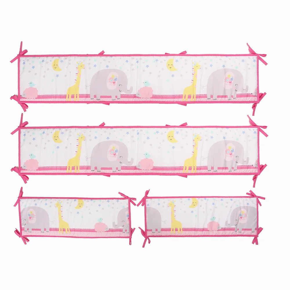 tour de lit bébé fille 4 pièces