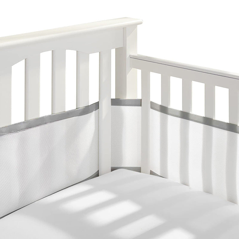 tour de lit bébé respirant gris