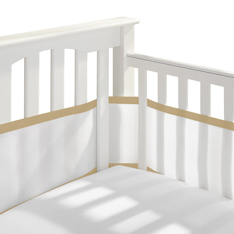 tour de lit bébé respirant kaki