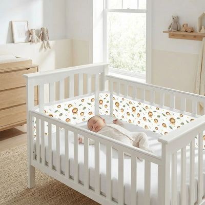 tour de lit bébé respirant lion bébé endormi