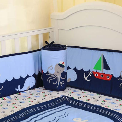 tour de lit bleu océan doux bateau sommeil paisible
