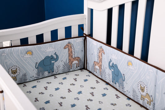 tour de lit en nuage soleil animaux berceau bébé