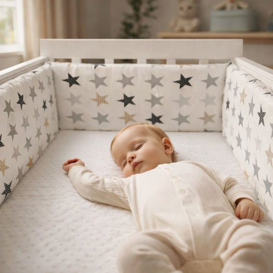 tour de lit étoile bébé endormi