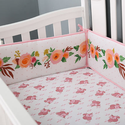 tour de lit fleur fille décoration chambre bébé