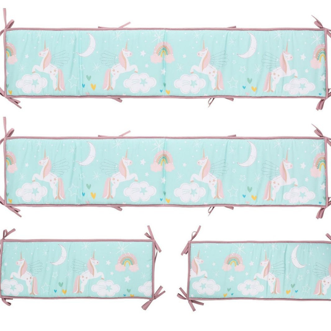 tour de lit licorne cœur étoile 4 pièces