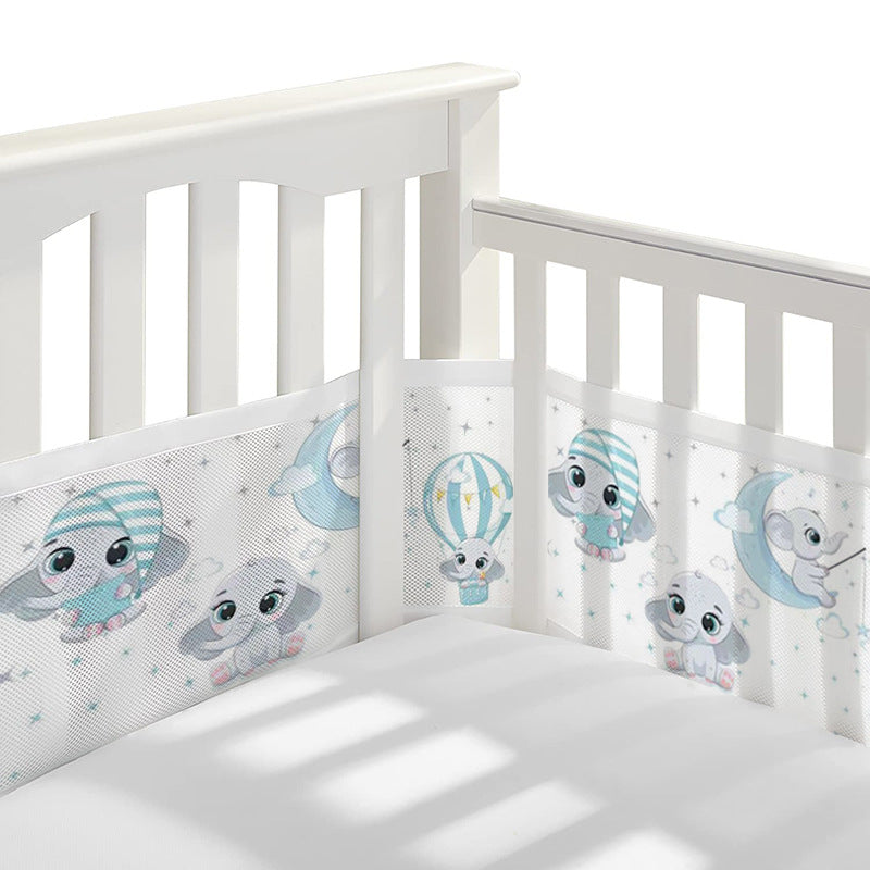 tour de lit respirant bébé éléphant