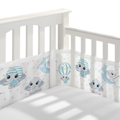tour de lit respirant bébé éléphant
