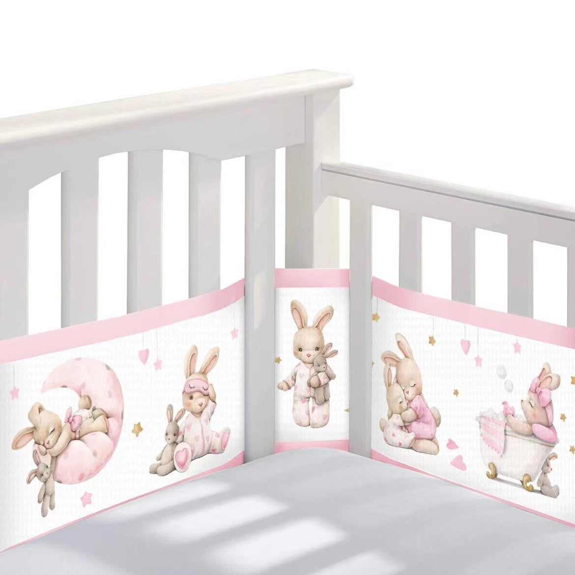 tour de lit respirant lapin