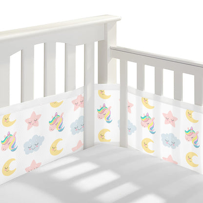 tour de lit respirant licorne