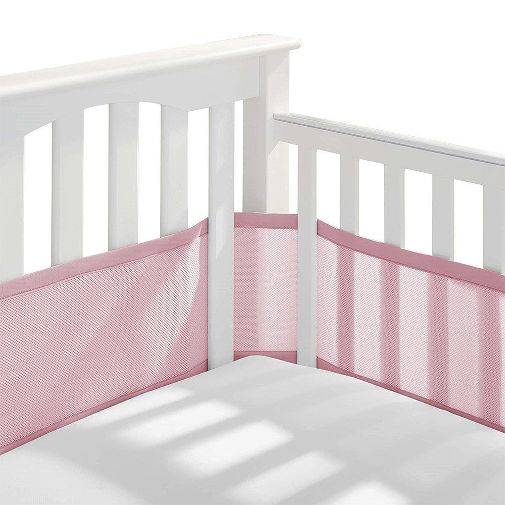 tour de lit respirant rose