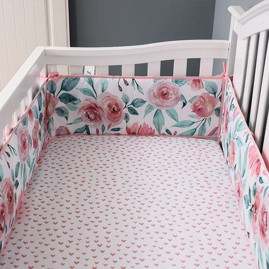 tour de lit roses fleurs apaisant protecteur sommeil bébé