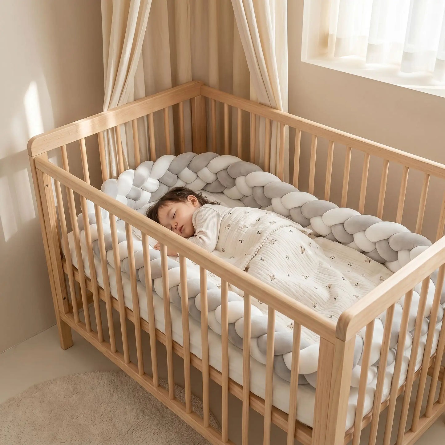 tresse de lit 3m bébé endormi dans berceau