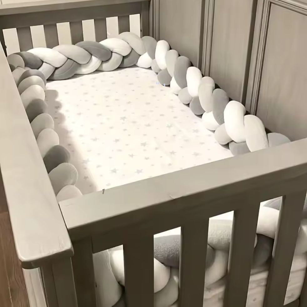 tresse de lit 3m gris blanc 3brins lit enfant