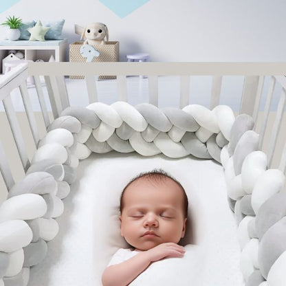 tresse de lit 3m gris blanc bebe sommeil paisible