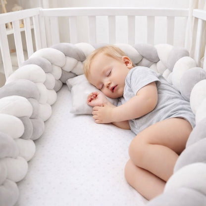 tresse de lit 3m gris blanc douce enfant endormi