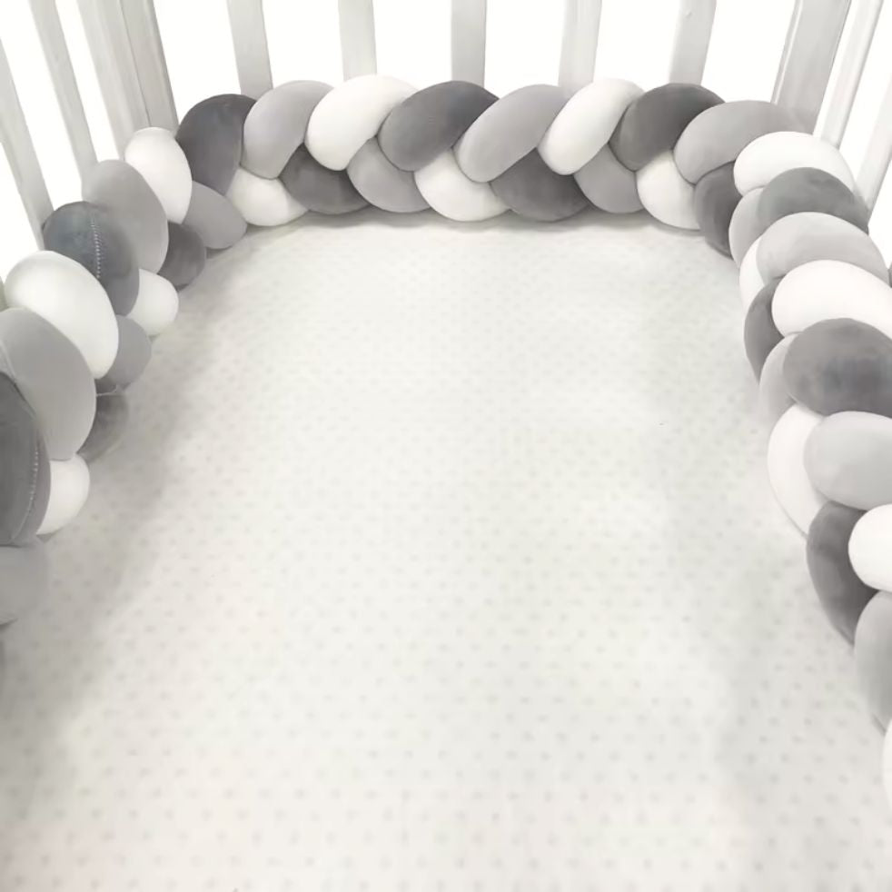 tresse de lit 3m gris blanc sécuritaire lit bébé