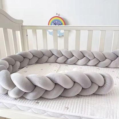 tresse de lit 3m gris coton doux lit enfant