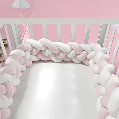 tresse de lit 3m rose blanc lit bebe