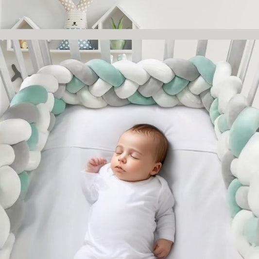 tresse de lit 3m verte blanche gris garçon endormi