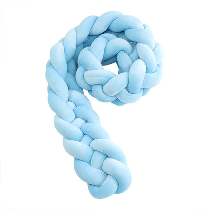 tresse de lit 4 brins bleu ciel