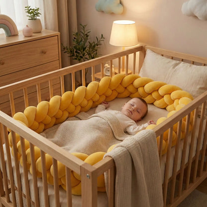 tresse de lit 4 brins curcuma bébé endormi