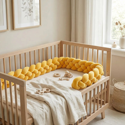 tresse de lit 4 brins jaune curcuma