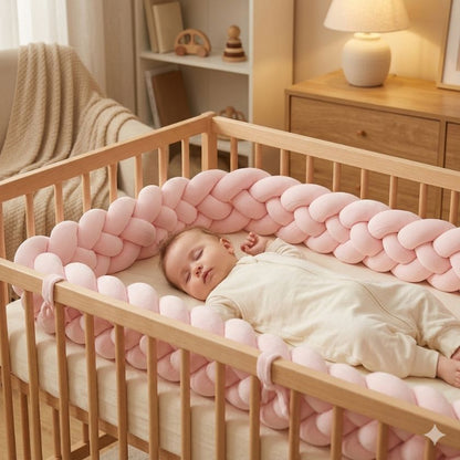 tresse de lit 4 brins rose sommeil paisible